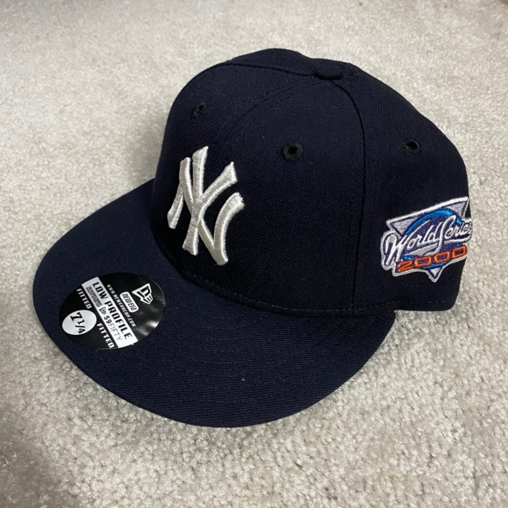 VTG New York Yankees Hat 7 1/4 New Era 59FIFTY Low Profile 2000 World Series
